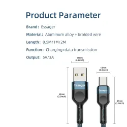 USB type-C cable - data transmission - fast charging