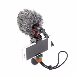 BOYA BY-MM1 - mikrofon - z futerkiem - nagrywanie wideo - do iPhone X 8 7 Huawei Nikon Canon DSLRMikrofony