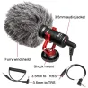 BOYA BY-MM1 - mikrofon - z futerkiem - nagrywanie wideo - do iPhone X 8 7 Huawei Nikon Canon DSLRMikrofony