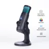 Kondensatormikrofon - RGB - USB - med hörlursuttag - för smartphones / bärbara datorer / spel