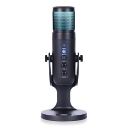 Condenser microphone - RGB - USB - with earphone jack - for Smartphones / laptops / gaming