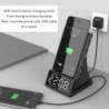 Caricabatterie wireless veloce - porta telefono - altoparlante Bluetooth - radio FM - sveglia - LED - USB