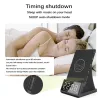 Trådlös snabbladdare - telefonhållare - Bluetooth-högtalare - FM-radio - väckarklocka - LED - USB