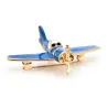 BrochesElegant brooch - with blue airplane