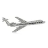 Sparkling big airbus / avion - broche élégante