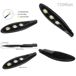 Luz de rua LED - lâmpada - à prova d'água - 30W - 50W - 80W - 100W - 120W - 150W - 200W