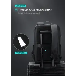 Modny plecak - wodoodporny - antykradzieżowy - port ładowania USB - na laptopa 17,3 calaPlecaki
