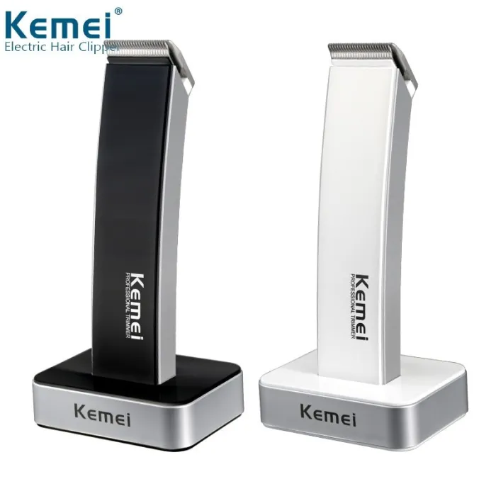 Kemei KM-619 - hårtrimmer - laddningsbar - supertunn - med stativ