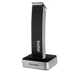 CortapelosKemei KM-619 - cortadora de cabello - recargable - súper delgada - con soporte