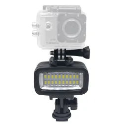 Luce LED per action cam GoPro - resistente all'acqua fino a 40 m - per immersioni e sott'acqua