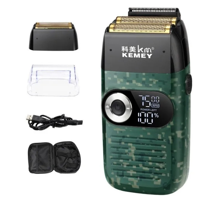 Kemei KM-2026 - electric shaver / beard trimmer - LCD - 3 speed - 0.0mm