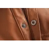Vintage lockere Lederjacke - mit Gürtel