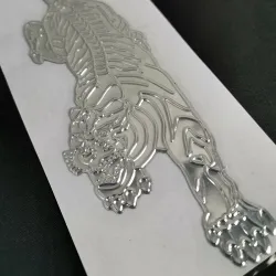3D Tiger - Autoaufkleber - Chrom-Emblem - Weich-PVC - wasserdicht
