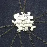 "Always Together Never Apart" - pendentif puzzle vintage - collier - 5 pièces