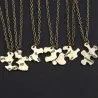 "Always Together Never Apart" - pendentif puzzle vintage - collier - 5 pièces