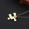 "Always Together Never Apart" - vintage puzzle wisiorek - naszyjnik - 5 sztukNaszyjniki