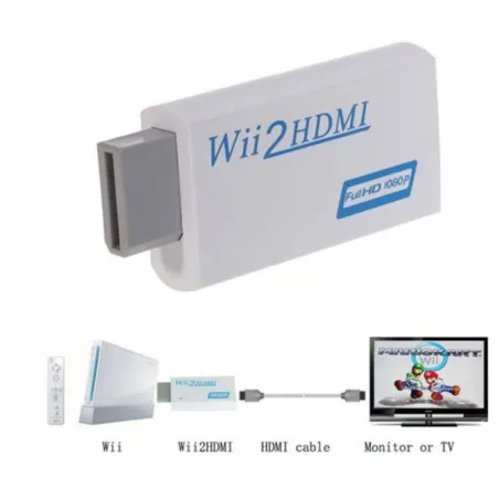 Conversor adaptador HDMI Wii Wii2HDMI 1080P