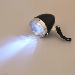 3 LED - vintage - phare de vélo - avant - flash