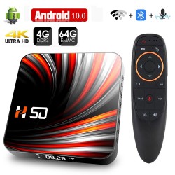 Android 10 - 4GB - 32GB - 64GB - 4K - Vídeo 3D - Wifi - Bluetooth - caixa de TV inteligente
