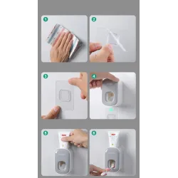 Automatic toothpaste dispenser - wall mounted