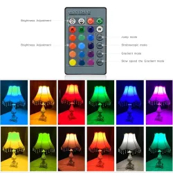 E14 - E27 - GU10 / 5W - 7W - AC110V - 220V - ściemnialna żarówka LED RGB z pilotem IR 16 kolorówE14