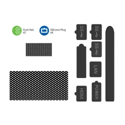 Staubdichte Netze / Silikonstopfen - Netzfilter / Buchsenabdeckung - Schutzkit - für Xbox Series X/S Konsole