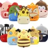 BolsasAnimales de dibujos animados en 3D - Mochila de felpa para niños - Mochila escolar