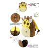 BolsasAnimales de dibujos animados en 3D - Mochila de felpa para niños - Mochila escolar