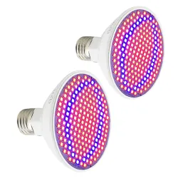 Lampa LED E27 - 200 LED - do uprawy roślin - hydroponiczna - 2 sztukiLampa Wzrostu