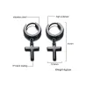 AretesPendientes con cruz - unisex - acero inoxidable