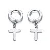 AretesPendientes con cruz - unisex - acero inoxidable