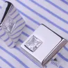 Eleganti gemelli quadrati - argento - con cristalli