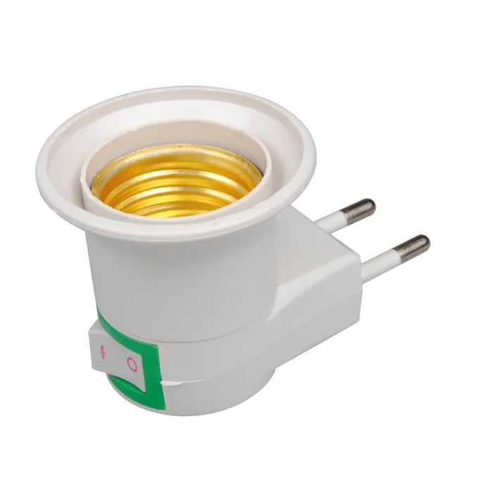 E27 light base socket - EU plug with built-in switchLighting fittings