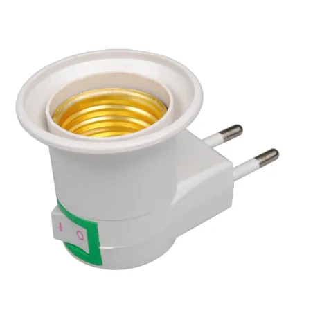 Accesorios de iluminaciónBase de enchufe E27 - Enchufe de la UE con interruptor incorporado