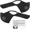 Face / mouth protection mask - antibacterial - with activated carbon filters PM 2.5