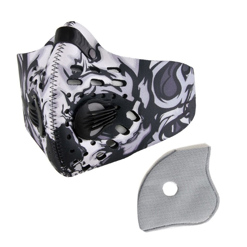 Antibacterial face mask - sports / cycling / windproof / dustproof - with activated carbon filter