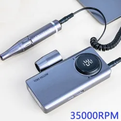 Profesjonalna wiertarka do paznokci - pilnik elektryczny - do manicure / pedicure - ładowalna - 35000 RPM - 30WWiertła Do Paz...