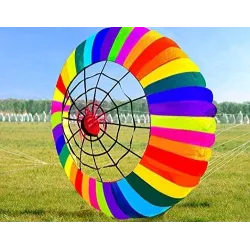 CometaColorful rainbow with spider - large kite - 2.5m