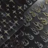 Nagelsticker - Gold / Silber - Flamme / Sterne / weiße Wolken