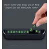 Temporäres Autokennzeichen - Parkkarte - Telefonnummer - mit doppelseitigen / drehbaren Leuchtbuchstaben