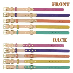 Lederhalsband - für Hunde / Katzen - personalisierter Kosename - Telefonnummer - ID-Tag