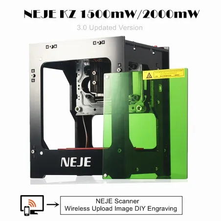 NEJE - mini DIY lasergraveerder - graveer/snijmachine - laserprinter - 405nm - 1500mW / 2000mWGraveermachines