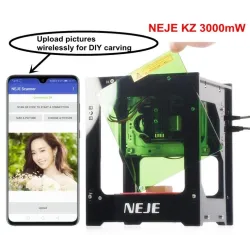 NEJE KZ - laser engraver / printer - cutting machine with scanner - wireless - 3000mW - 445nm