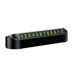 Temporäres Autokennzeichen - Parkkarte - Telefonnummer - mit doppelseitigen / drehbaren Leuchtbuchstaben