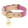 Leren halsband - voor honden / katten - gepersonaliseerde koosnaam - telefoonnummer - ID-tagHalsbanden en lijnen