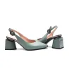 Elegante Sandalen - Slingback-Pumps - echtes Leder