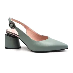 Elegante Sandalen - Slingback-Pumps - echtes Leder