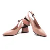 Elegante Sandalen - Slingback-Pumps - echtes Leder