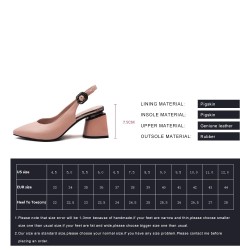 Slingback pumps for women - genuine leather