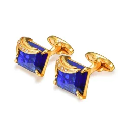 Luxury square crystal cufflinks